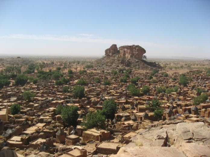 Village dogon vue d'en haut