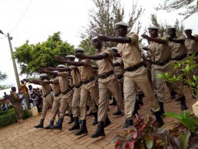 Une image lors la cérémonie de fin de formation militaire des recrues de la Direction Générale de la Protection civile.