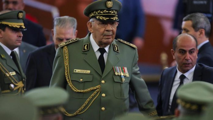 Le général Gaïd Salah à la cérémonie d'investiture du nouveau président de l'Algérie, Abdelmadjid Tebboune, le 19 décembre 2019.