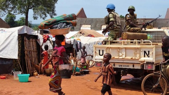 Photo prise à Bria, en Centrafrique, le 12 juin 2017. (Photo d'illustration)