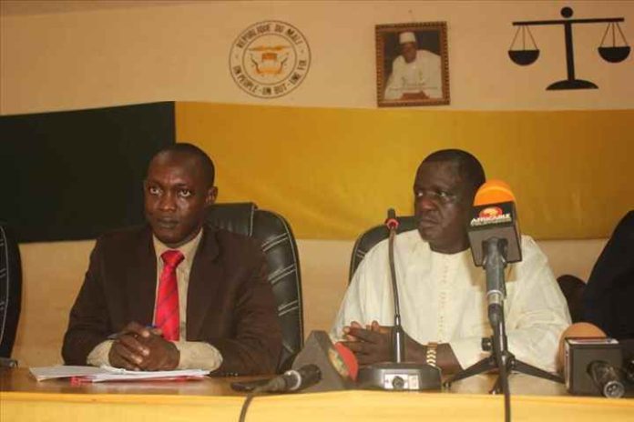 Le syndicat des magistrats du SAM-SYLIMA a tenu une Conference de presse sur leur réquisition par le gouvernement Bamako, le 10 octobre 2018 (photo archives)