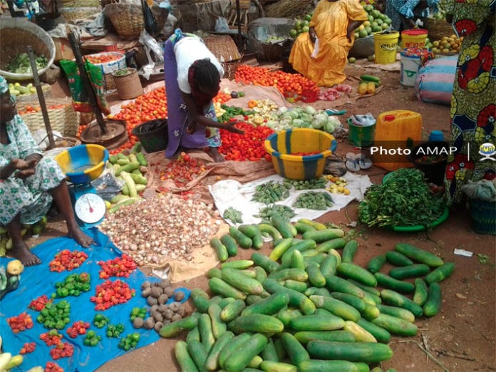 Des légumes aux grand marché aux légumes de Bamako