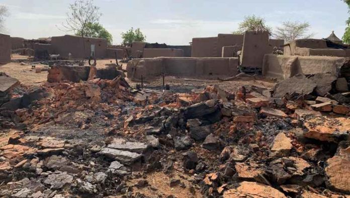 Le village de Sobane dans le centre du Mali, le 11 juin 2019: des images de destruction et de désolation