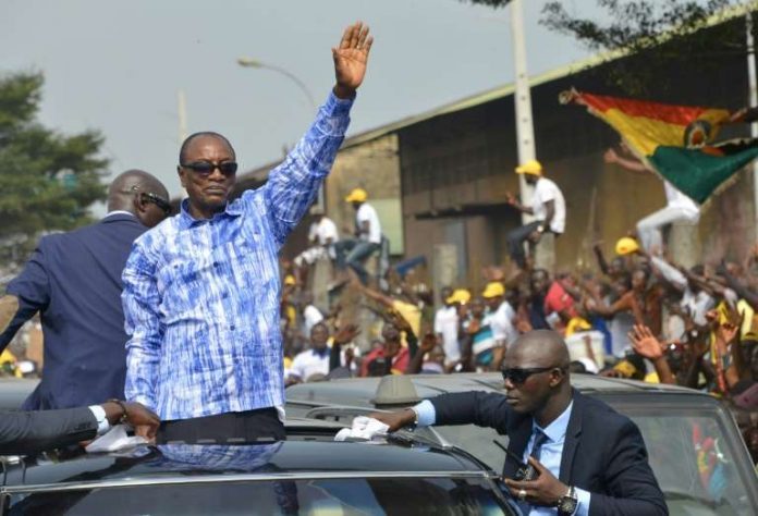 Le président guinéen Alpha Condé, le 31 octobre 2019 à Conakry